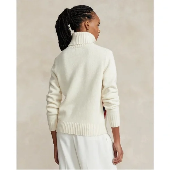 Polo Ralph Lauren Intarsia-Crest Wool Turtleneck - Picture 2 of 7